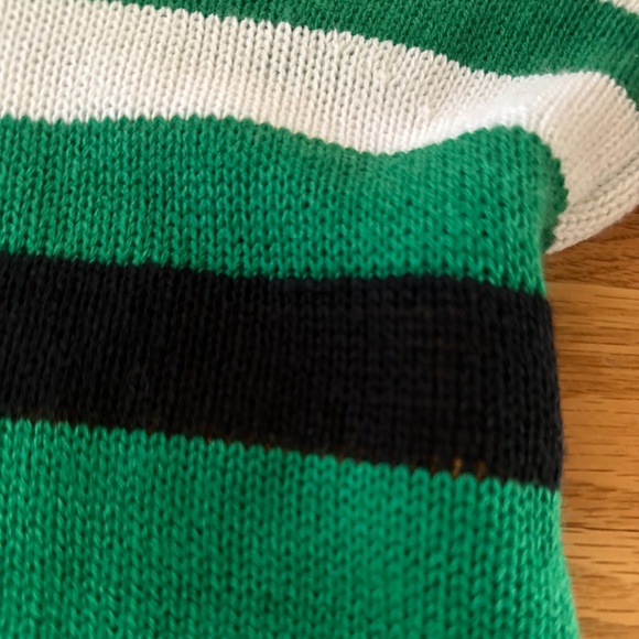 Holiday Elf Dress Sweater Dress Girls Green White Size Medium - Picture 12 of 14